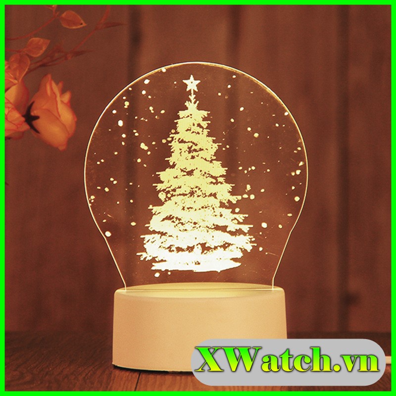 Đèn Ngủ 3D Tấm Mika nhiều hình thay thế (Không kèm đế đèn)