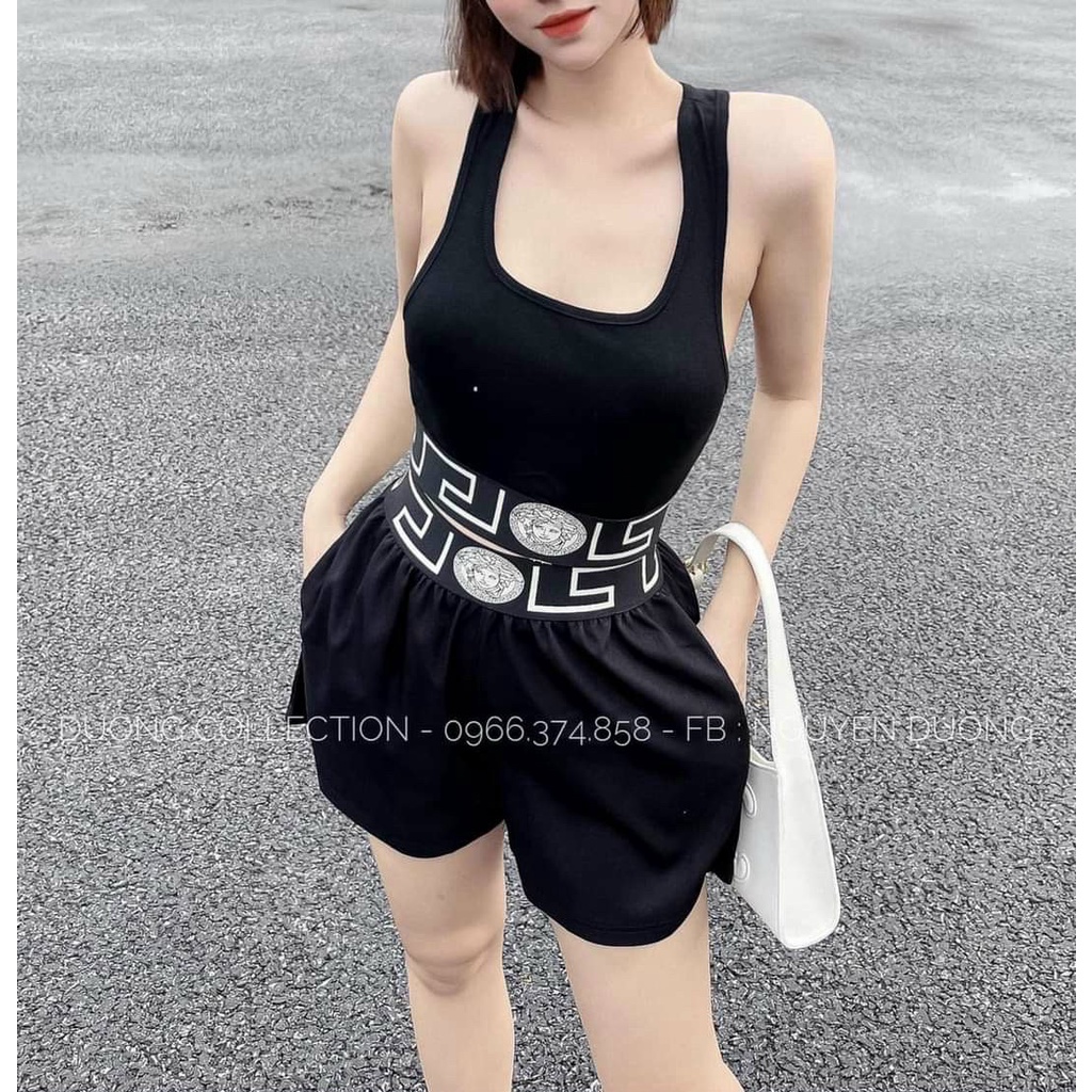 Set Bộ Basic Ba Lỗ Sát Nách Ôm Body Có Bo Kèm Quần Đùi Mặc Đi Tập Gim , Thể Thao Siêu Đỉnh