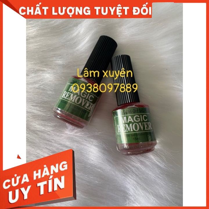 Dung dịch tẩy gel MAGIC REMOVER 15ML Chính Hãng sử dụng dễ dàng bong tróc tất cả các loại sơn gel nóng không bỏng móng