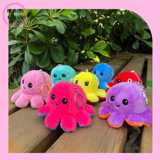 Móc khóa Bạch tuột cảm xúc, Bạch tuột 2 mặt cute, bạch tuột cảm xúc bông Hàn Quốc siêu mịn