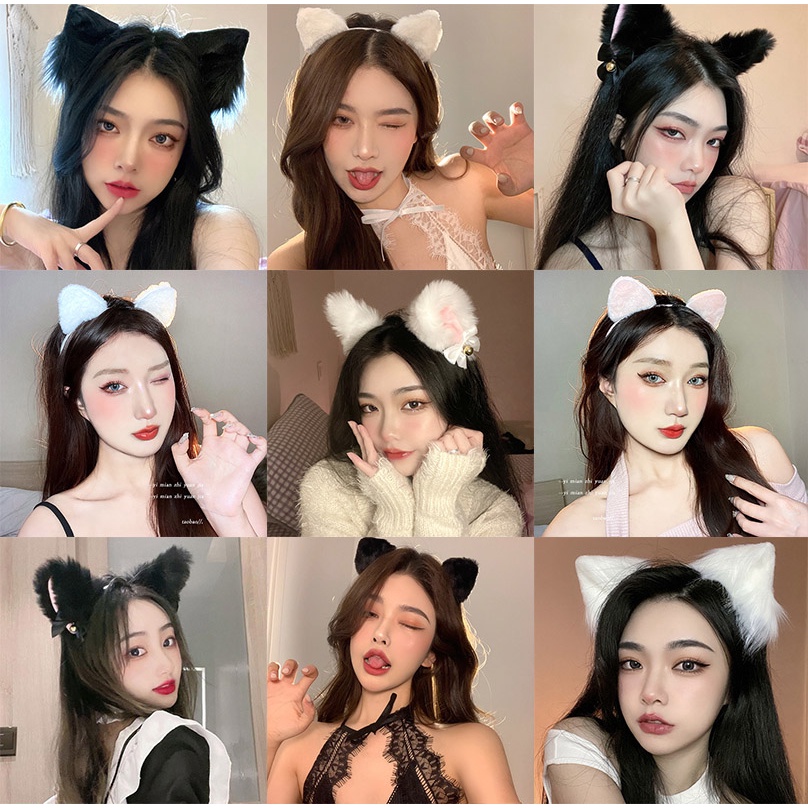 Băng đô tai mèo dễ thương phong cách Nhật Bản