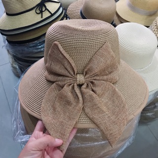 (HÀNG CAO CẤP) Nón cói vành nhỏ đính nơ cực đẹp và sang cho nữ