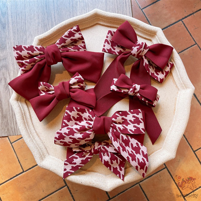 Kẹp tóc đính nơ vải satin thời trang thanh lịch cho bé gái