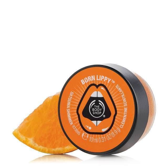 Son dưỡng ánh nhũ The Body Shop Satsuma Shimmer Born Lippy lip balm