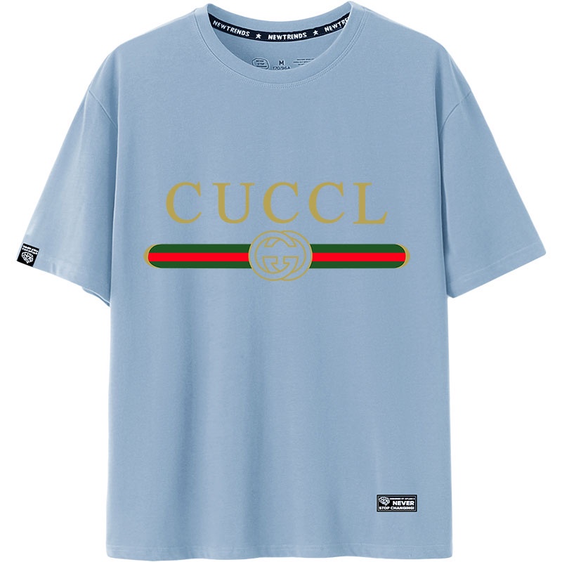 Áo Thun Cotton Tay Ngắn Dáng Rộng Họa Tiết Gucci Thời Trang Cho Nam Và Nữ