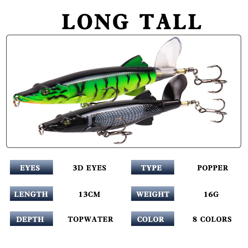 Mồi câu cá giả 13cm / 16g tùy chọn màu sắc