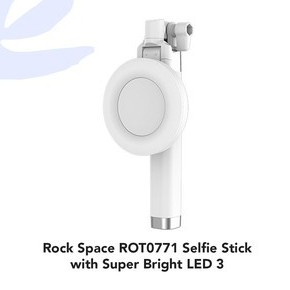 CHÍNH HÃNG Gậy chụp ảnh tự sướng Rock Space ROT0771 KÈM đèn LED siêu sáng 3