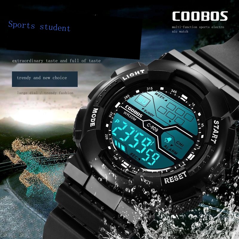 Đồng Hồ Kỹ Thuật Số Đa Chức Năng Chống Thấm Nước Cho Học Sinh Tiểu Học Nam