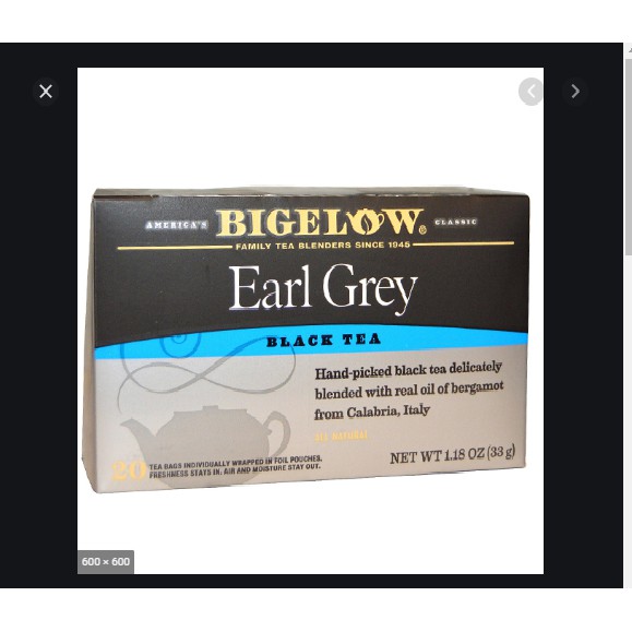 Trà châu âu hiệu bigelow đa dạng vị