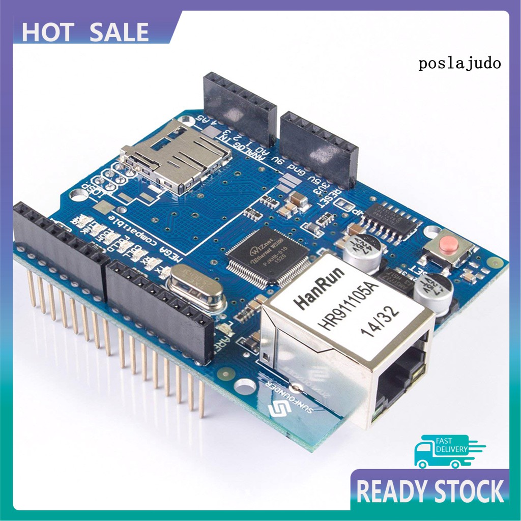 Bảng Mạch Hỗ Trợ Hoss_Usb Ethernet W5100 Cho Arduino Mega Uno