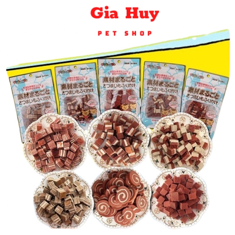 Bánh Thưởng Cho Chó, Thức Ăn Cho Chó Mèo Nhiều Vị (100g) giahuypetshop