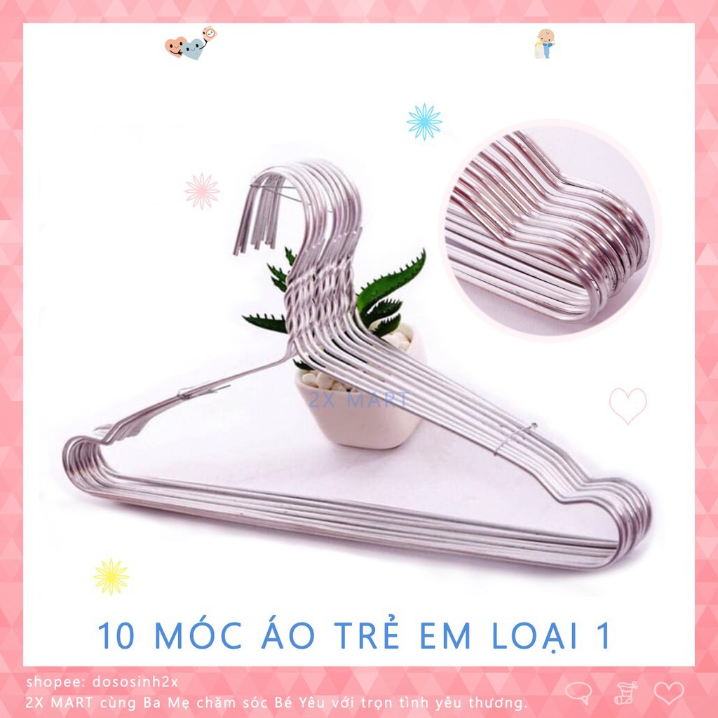 Sét 10 móc phơi quần áo LOẠI 1 dày