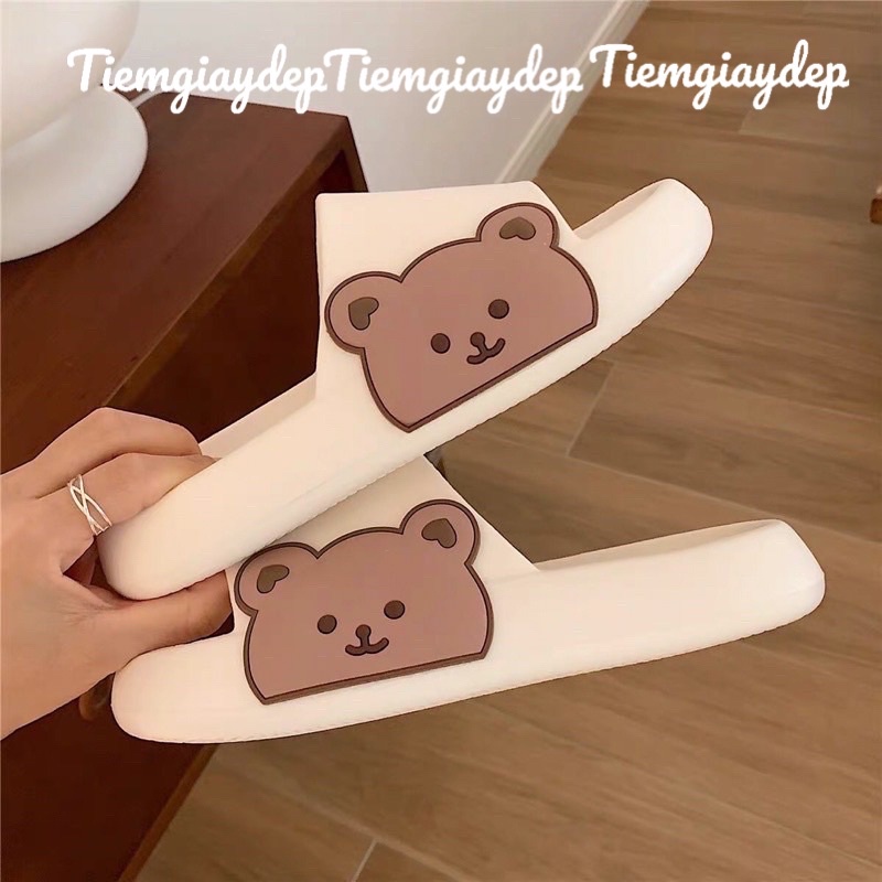 Dép bánh mì,dép quai ngang nam nữ hình gấu mẫu mới Hót Trend