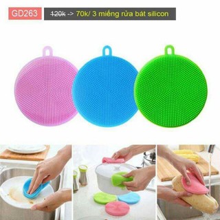 SET 3 miếng rửa bát silicon