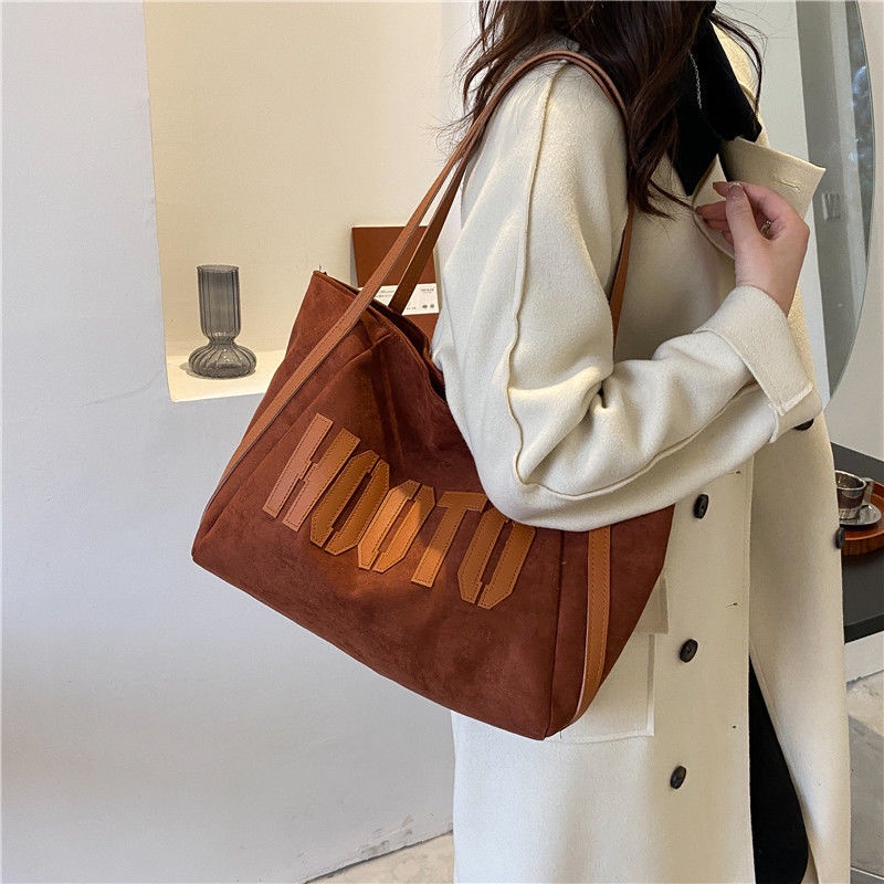 Cucci Túi Xách Đeo Vai Bằng Nhung Da Cừu Ghép Mảnh Ghép Chữ Phong Cách Retro Đơn Giản Thời Trang Mùa Đông Dành Cho Nữ We