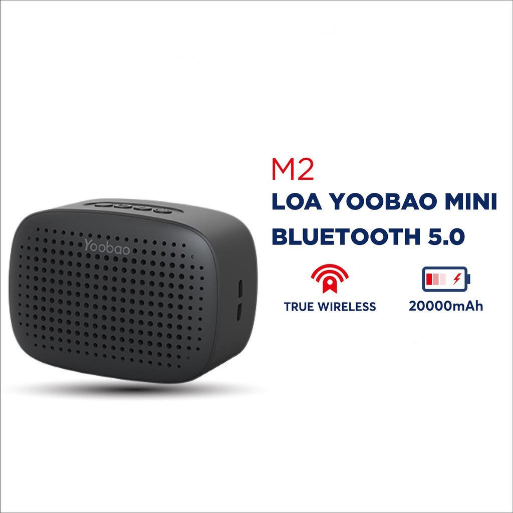 Loa bluetooth 5.0 mini Yoobao M2 hỗ trợ TWS, công suất 3W, pin 12 giờ