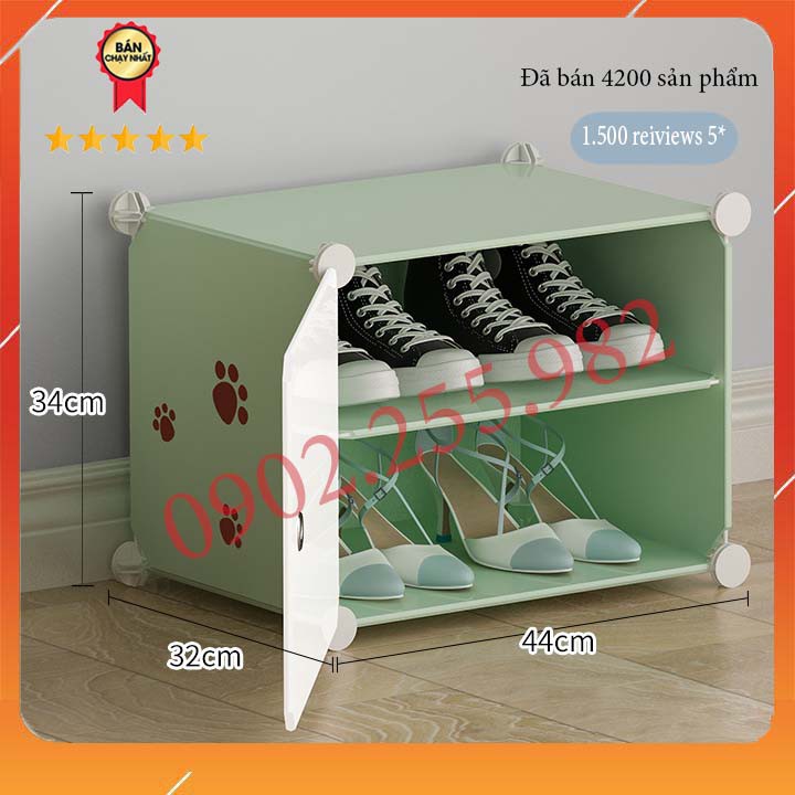 [RẺ NHẤT SHOPPE ] - TỦ NHỰA LẮP GHÉP ĐỂ GIÀY ĐA NĂNG THÔNG MINH 2 Ô (chia ô) THÂN TRẮNG CỬA TRẮNG TRONG