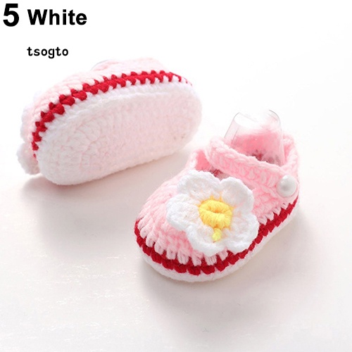 Giày Cotton Đan Len Dễ Thương Cho Bé Gái Sơ Sinh