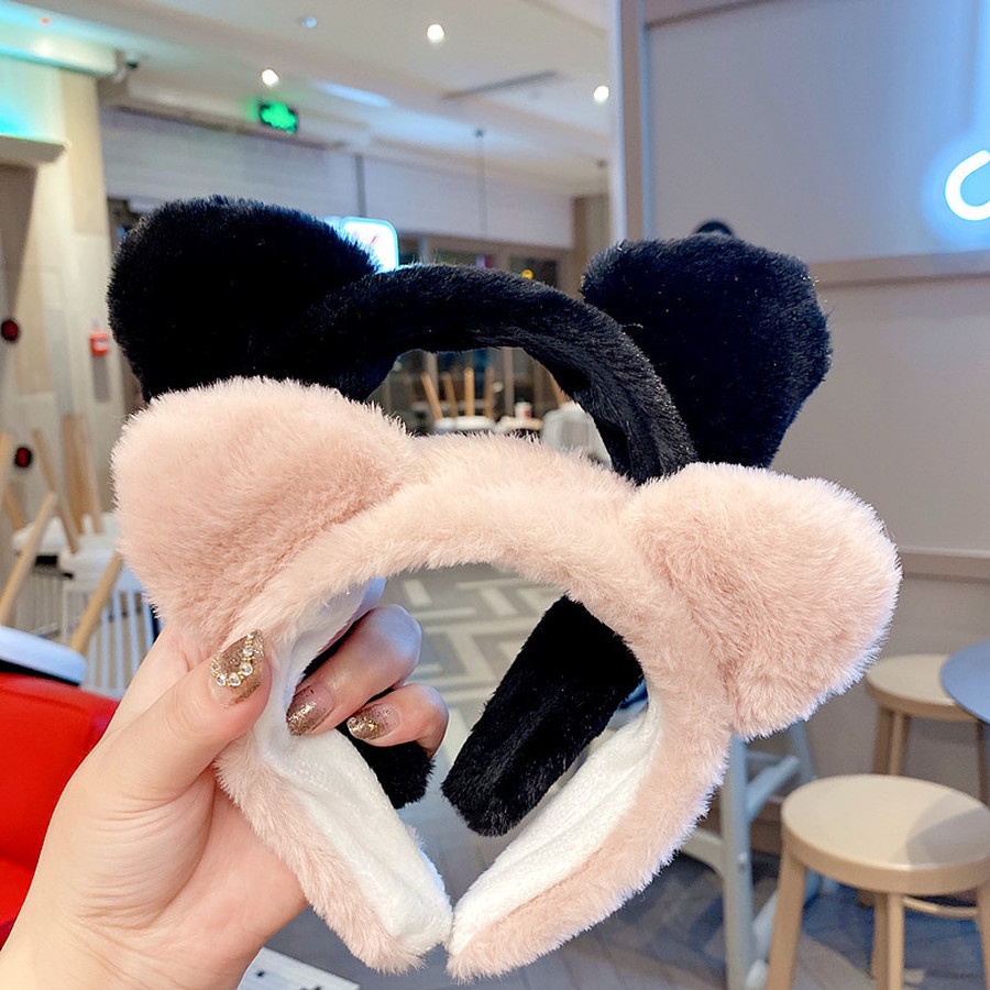 Cài tóc tai mèo bằng lông nhung dễ thương xinh xắn cho nữ