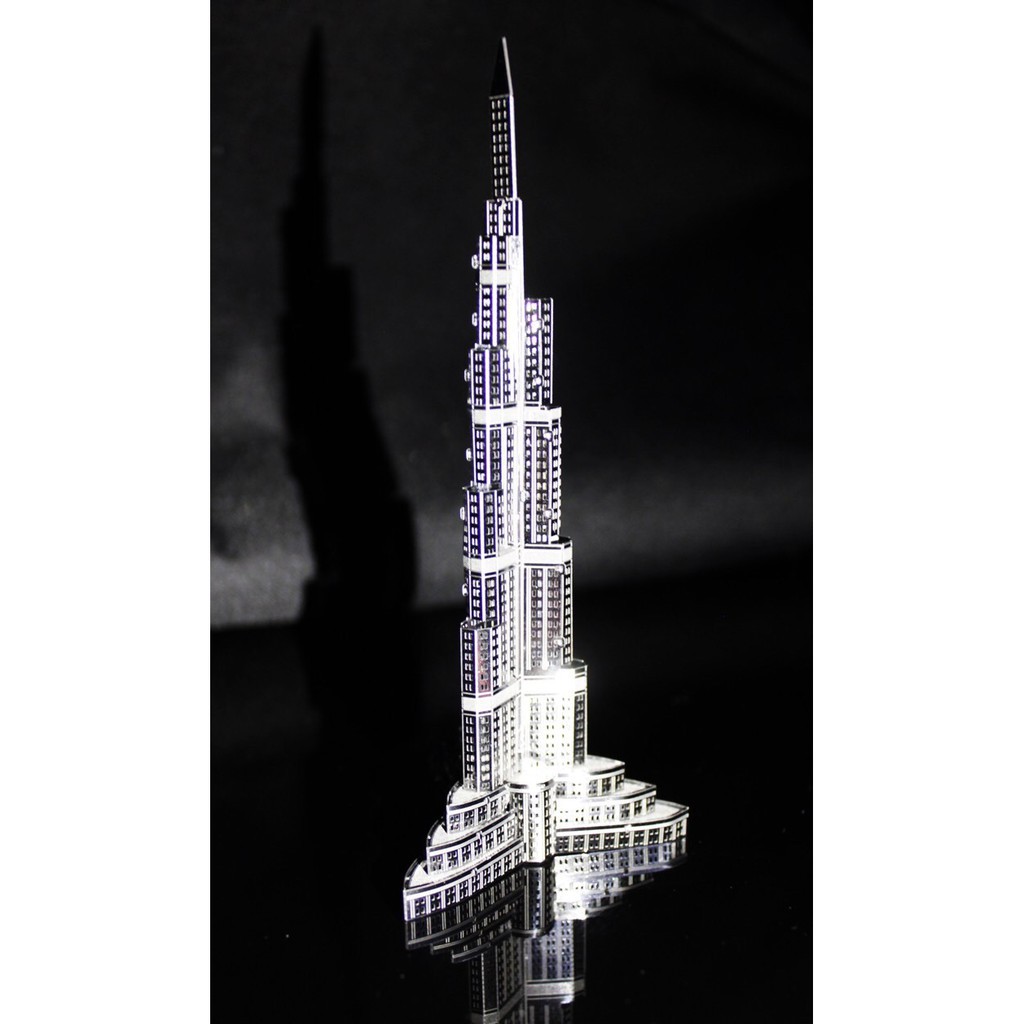 Mô Hình 3D Kim Loại Lắp Ghép Tự Ráp Toà Tháp Burj Khalifa Dubai - Chưa Lắp