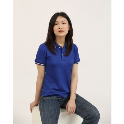 Áo Polo Nữ Màu Xanh Dương BLUECHIC Cổ Bẻ Chất Liệu Poly Cá Sấu Cao Cấp Trẻ Trung Chuẩn Form NF010