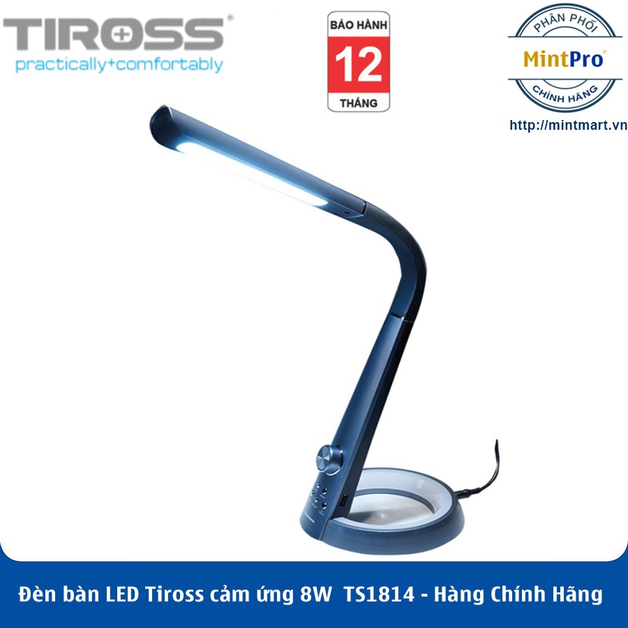 Đèn bàn Tiross cảm ứng 8W bóng LED TS1814 – Hàng Chính Hãng