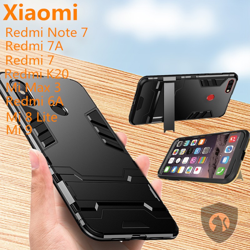 Ốp điện thoại kiểu giáp Iron Man độc đáo cho XIAOMI Redmi Note 7 / 7A / 7 / K20 / Mi Max 3 / Redmi 6A / Mi 8 Lite / Mi 9