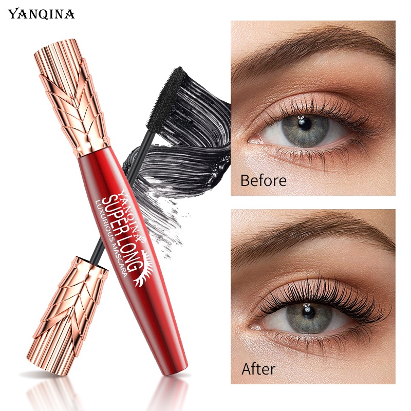 Mascara YANQINA 4D chống thấm nước không nhòe chuốt dài mi cao cấp