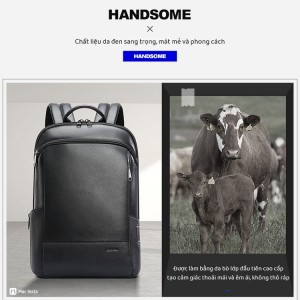 Balo doanh nhân Bopai chất liệu da – SMART SLIM