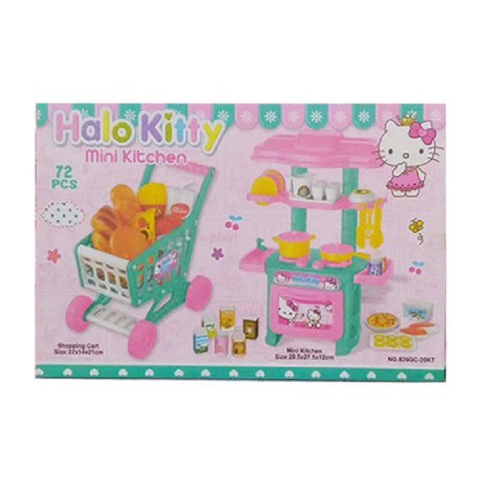 Bộ Đồ Chơi Nhà Bếp Mini Kitchen Frozen Và Xe Đẩy Hàng Siêu Thị Mini