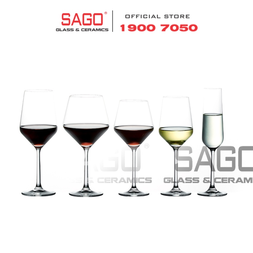 Ly thủy Tinh Pha Lê IDELITA Diamond Red wine Crystal Glasses 680ml , 540ml , 400ml ,  350ml | Tùy Chọn Dung Tích