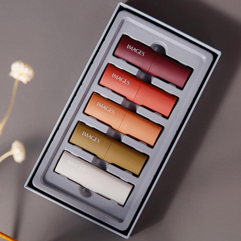 Set Son Lì 5 Cây IMAGES Màu Siêu Đẹp Nội Địa trung Màu Hot Trend | BigBuy360 - bigbuy360.vn