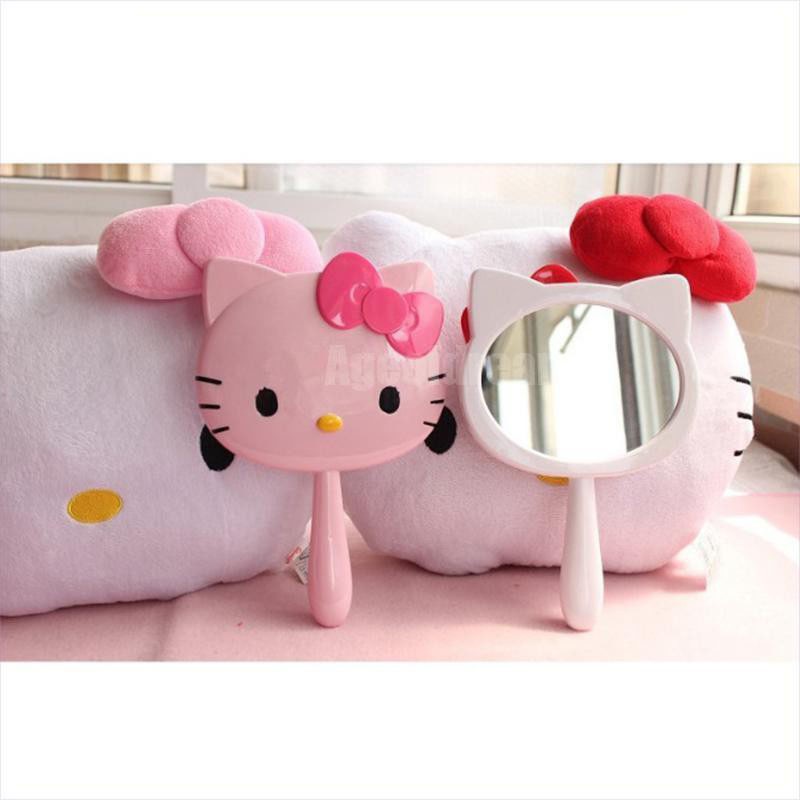Gương trang điểm cầm tay hình mèo Hello Kitty dễ thương xinh xắn