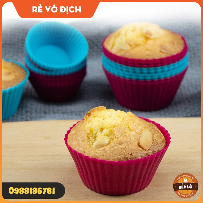 Dụng cụ làm bánh - Khuôn Cupcake Muffin Silicon Làm Bánh Cupcake