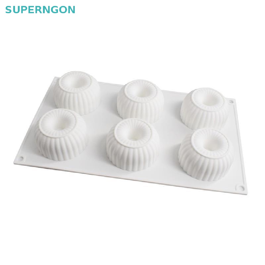 Khuôn Silicone Làm Bánh / Xà Phòng 6 Ngăn Hình Tròn