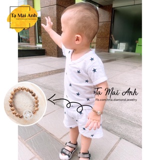 Vòng Trầm Cho Bé - Charm Bánh Xe Pháp Luân
