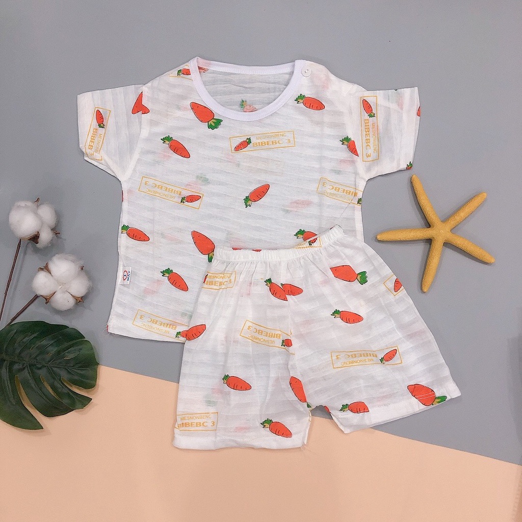 SET 5 Bộ Cotton Tre Cho Bé Sơ Sinh - Quần Áo Cho Bé Trai Bé Gái Sơ Sinh - Từ 1-15 Tháng Tuổi