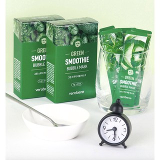Mặt nạ sủi bọt_Verobene Green Smoothie Bubble Mask 5g x10ea (Hàn Quốc)