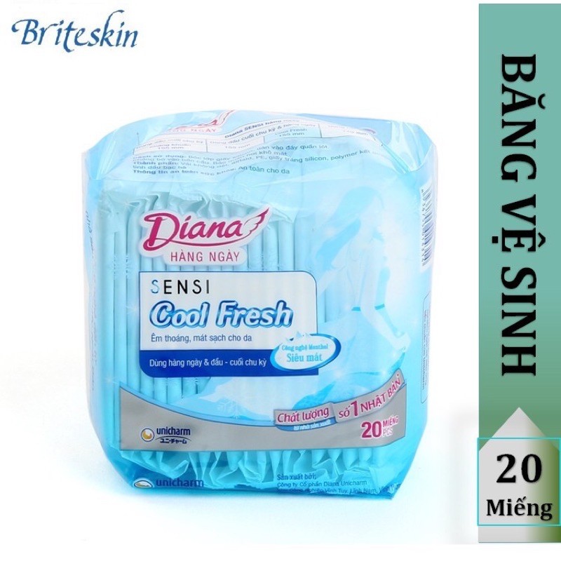 Băng Vệ Sinh Hàng Ngày Diana Sensi Cool Fresh 20 miếng