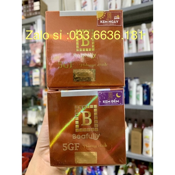 combo kem 5GF ngày và đêm giúp giảm nám-trắng da -chống nắng-giữ ẩm cho da ,1 hủ 20g