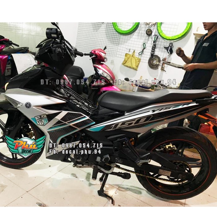 Tem rời Exciter 150 Y15 ZR xe đen bạc 1