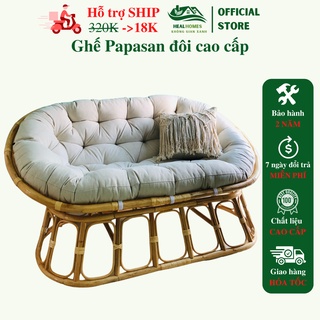 Ghế lười thư giãn mây Papasan Đôi 1M8 phòng ngủ cho bé decor ban công nằm thư giãn, trang trí phòng khách / HealHomes
