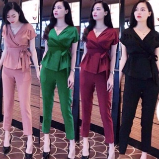 SÉT BỘ THỜI TRANG CÔNG SỞ CỘT NƠ EO TRẺ TRUNG