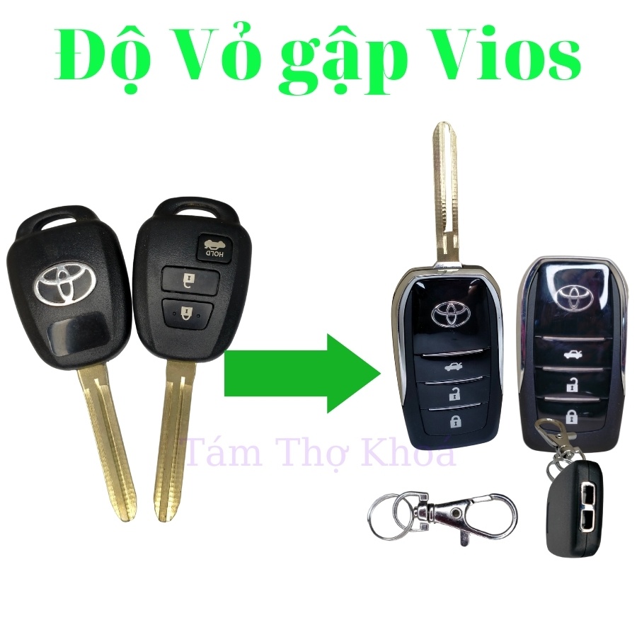 Vỏ chìa khóa gập Toyota Vios 2015 - 2020 ( From Mới )