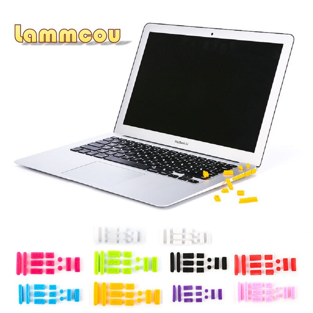 Nút bịt cổng cắm LAMMCOU chống bụi bẩn nhiều màu sắc tùy chọn thích hợp cho Notebook Pro Air 13" 11" 15'' Retina