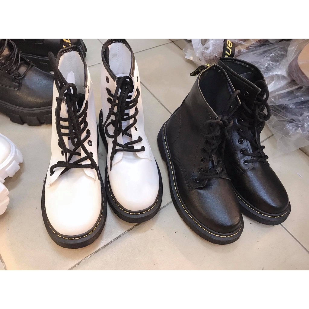 Bốt - Boots martin chỉ vàng - cổ cao