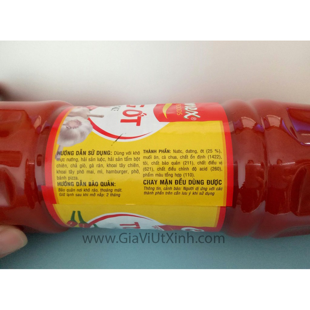 TƯƠNG ỚT CHOLIMEX 830G - CHOLIMEX HOT CHILI SAUCE
