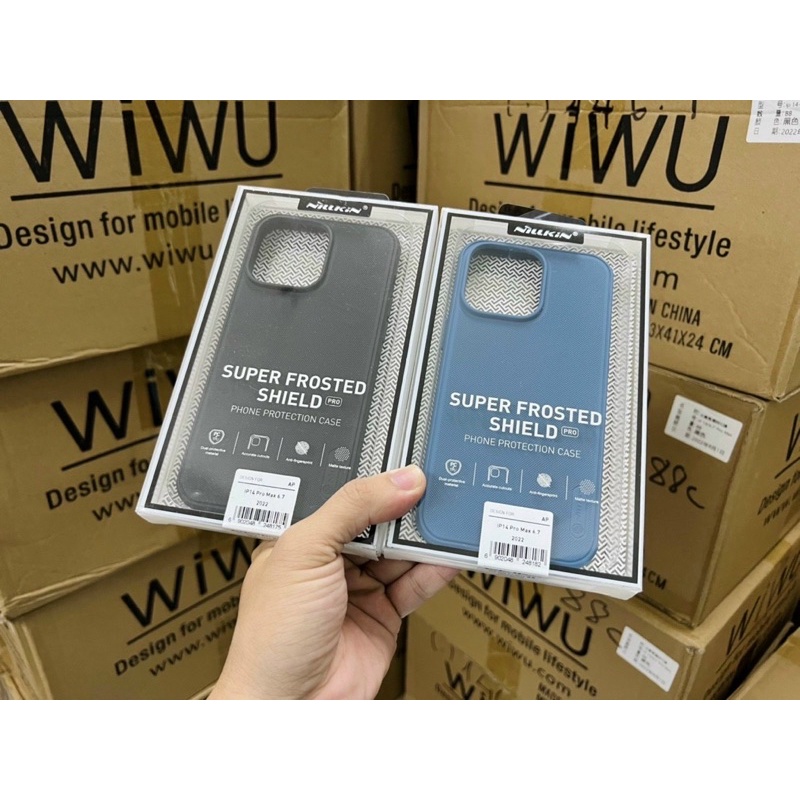 Ốp Lưng Nhựa Sần Hãng NILLKIN Iphone 15 Pro, 15 Pro Max,14 Pro Max, 14 Pro, 13 Pro, 13 Pro Max  Chống Bám Vân Tay