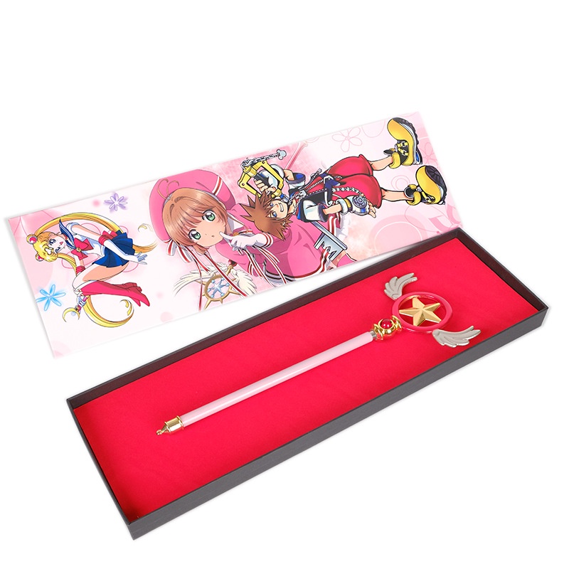 Gậy Quyền Trượng phép thuật Cardcaptor Sakura hóa trang cosplay Thủ Lĩnh Thẻ Bài họa tiết tinh tế (Dài ~52cm)