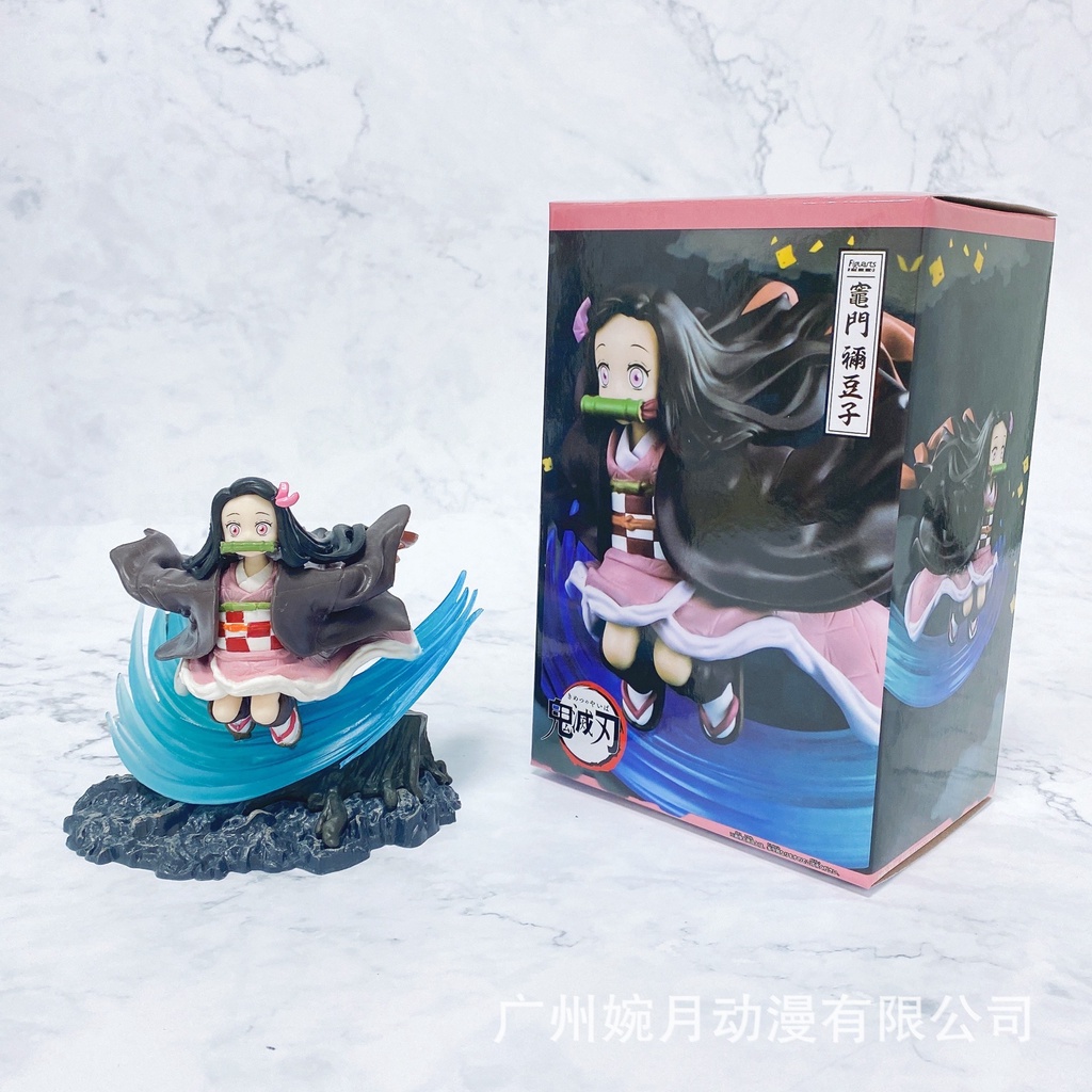 Mô hình Nezuko dễ thương có BOX  cao 12cm nặng 290g , figure anime Kamado Nezuko thanh gươm diệt quỷ, kimetsu no yaiba